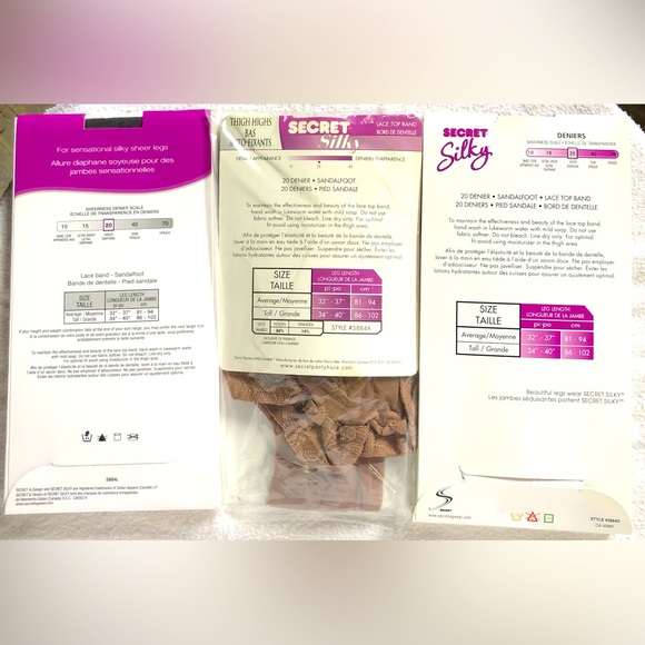 7 Pairs of Thigh high nylons / Stay Ups. Some are vintage. - Picture 3 of 12